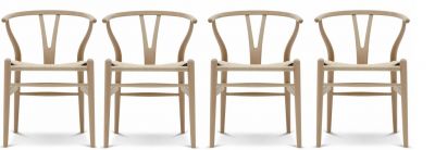 CH24 Wishbone Chair / Y-Chair chaise hêtre huilé 4-er Set Carl Hansen & Søn 
